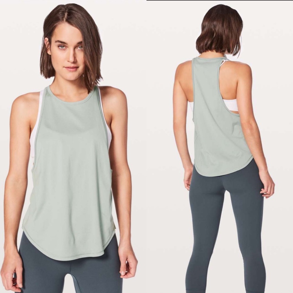 Lululemon Sweat Date Singlet Green size 4